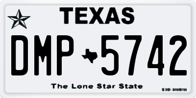 TX license plate DMP5742