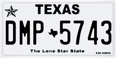 TX license plate DMP5743