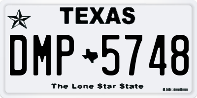 TX license plate DMP5748