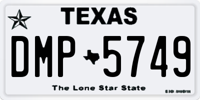 TX license plate DMP5749