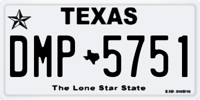 TX license plate DMP5751