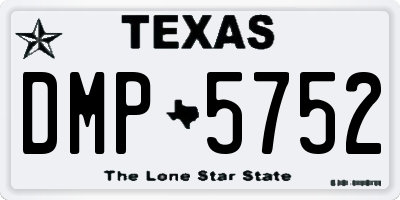 TX license plate DMP5752