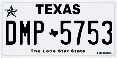 TX license plate DMP5753