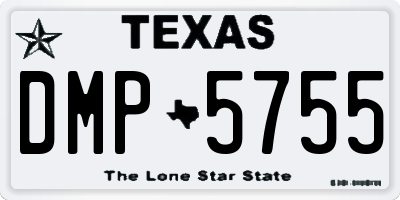 TX license plate DMP5755