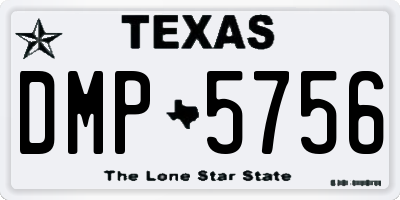 TX license plate DMP5756