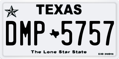 TX license plate DMP5757