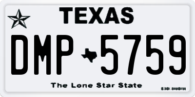 TX license plate DMP5759