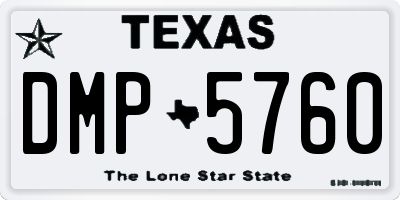 TX license plate DMP5760