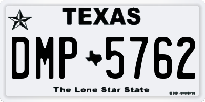 TX license plate DMP5762