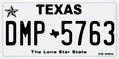 TX license plate DMP5763