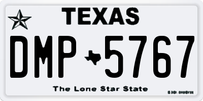 TX license plate DMP5767