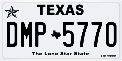 TX license plate DMP5770