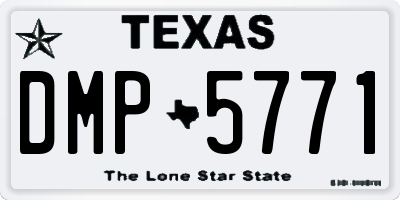 TX license plate DMP5771