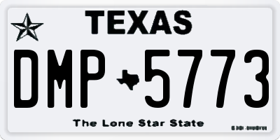 TX license plate DMP5773