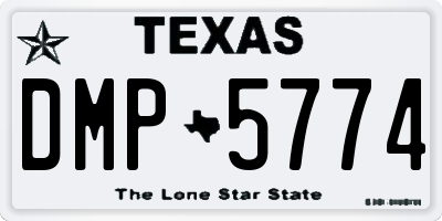 TX license plate DMP5774