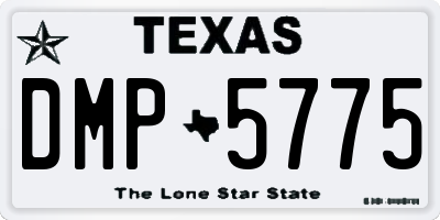 TX license plate DMP5775