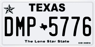 TX license plate DMP5776