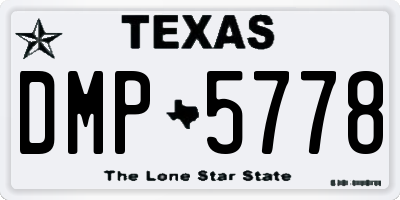 TX license plate DMP5778