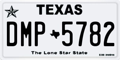 TX license plate DMP5782