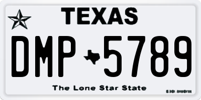 TX license plate DMP5789