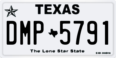 TX license plate DMP5791