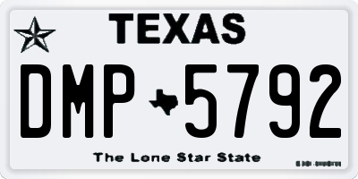 TX license plate DMP5792