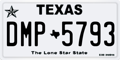 TX license plate DMP5793