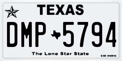 TX license plate DMP5794
