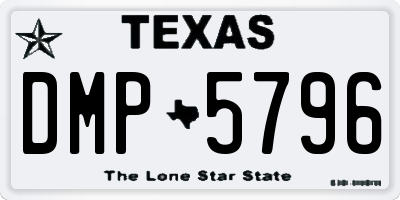 TX license plate DMP5796