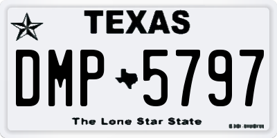 TX license plate DMP5797