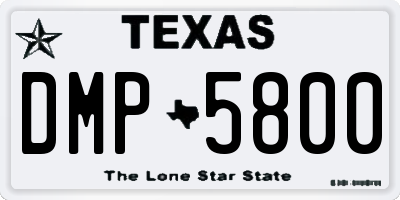 TX license plate DMP5800