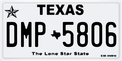 TX license plate DMP5806