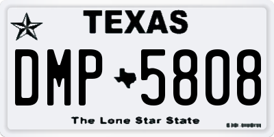 TX license plate DMP5808