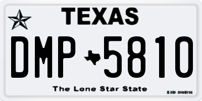 TX license plate DMP5810