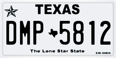 TX license plate DMP5812
