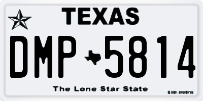 TX license plate DMP5814