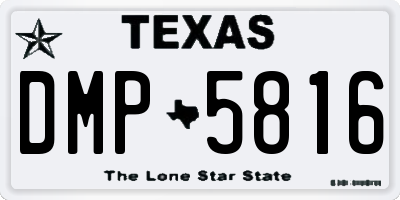 TX license plate DMP5816