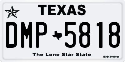 TX license plate DMP5818