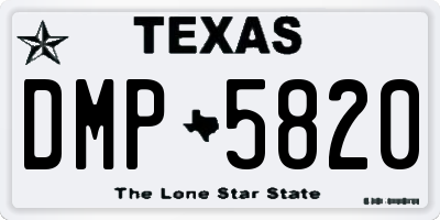 TX license plate DMP5820