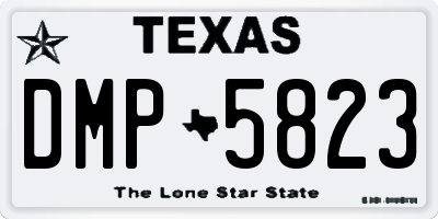 TX license plate DMP5823