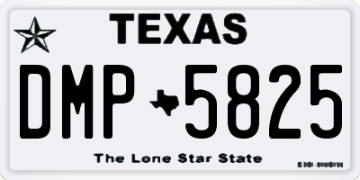 TX license plate DMP5825