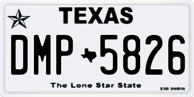 TX license plate DMP5826