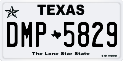 TX license plate DMP5829