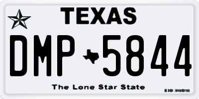 TX license plate DMP5844