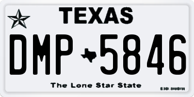 TX license plate DMP5846