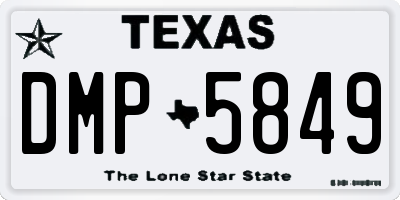 TX license plate DMP5849
