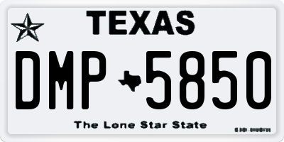 TX license plate DMP5850