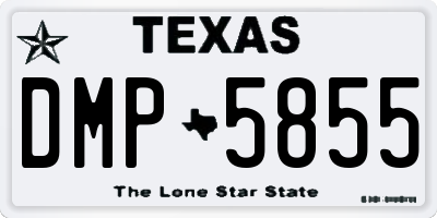 TX license plate DMP5855