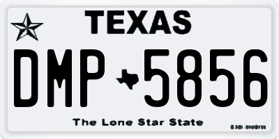 TX license plate DMP5856
