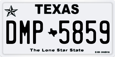TX license plate DMP5859